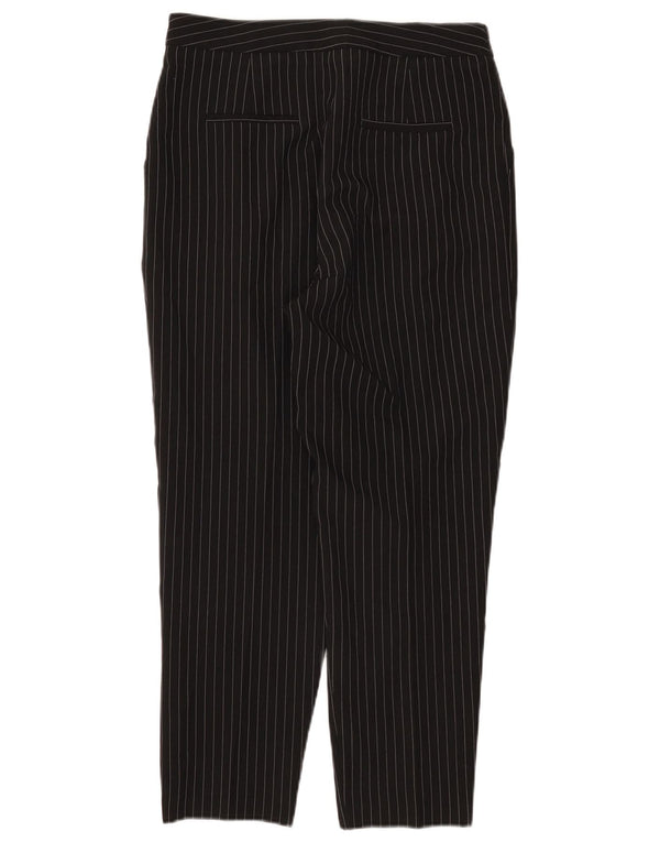 Pantaloni chino corti da donna Topshop UK 12 medi W30 L25 gessati neri