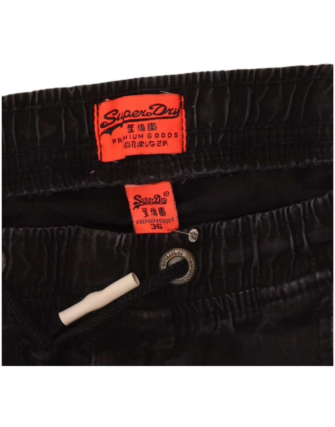 Pantaloni da jogging da uomo Superdry W36 L30 in cotone grigio