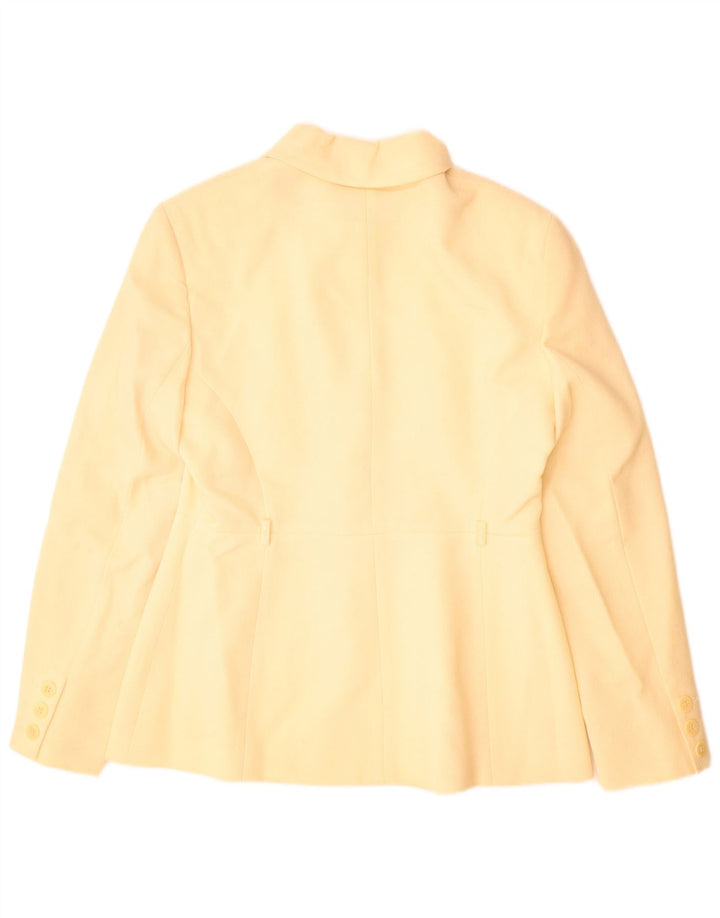 Giacca blazer a 3 bottoni da donna Karen Millen UK 14 Lana nuova beige medio