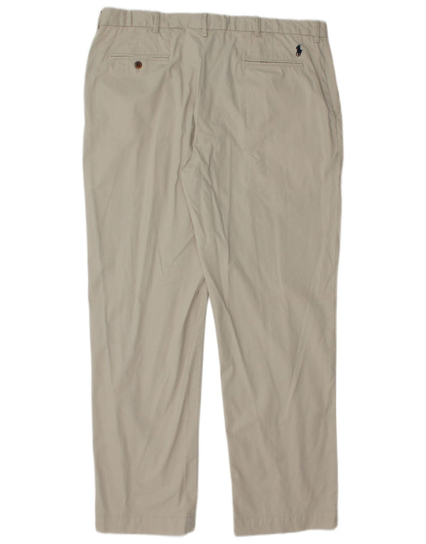 Polo Ralph Lauren Mens Straight Chino Trousers W38 L32 Off White Cotton