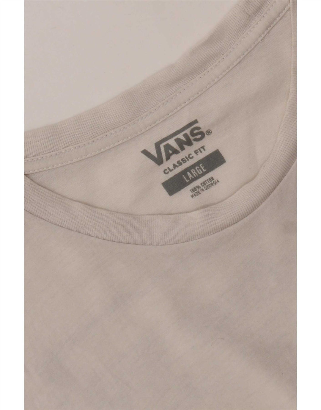 T-shirt grafica da uomo con vestibilità classica Vans, taglia grande, in cotone bianco