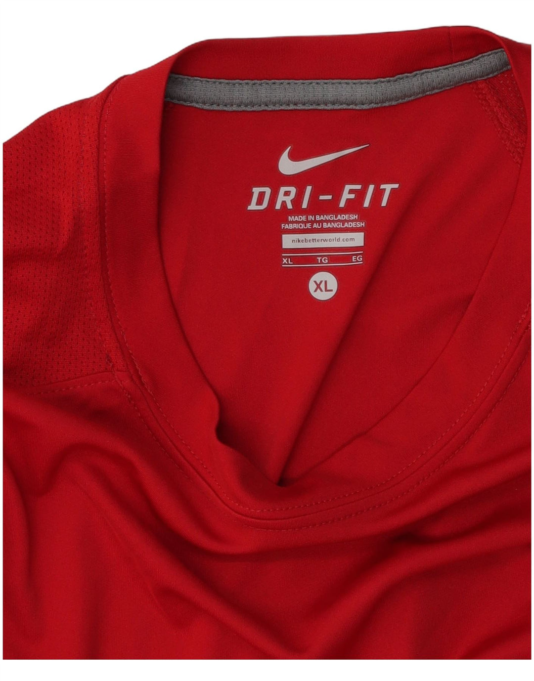 T-shirt Nike Dri Fit da uomo XL rossa in poliestere