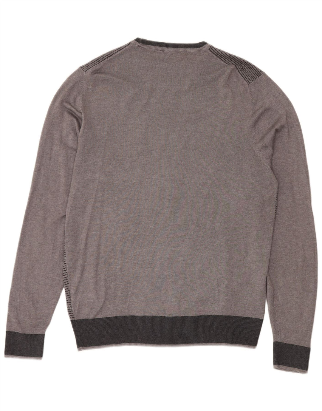DACK'S Maglione girocollo da uomo maglione grande in viscosa color block grigio