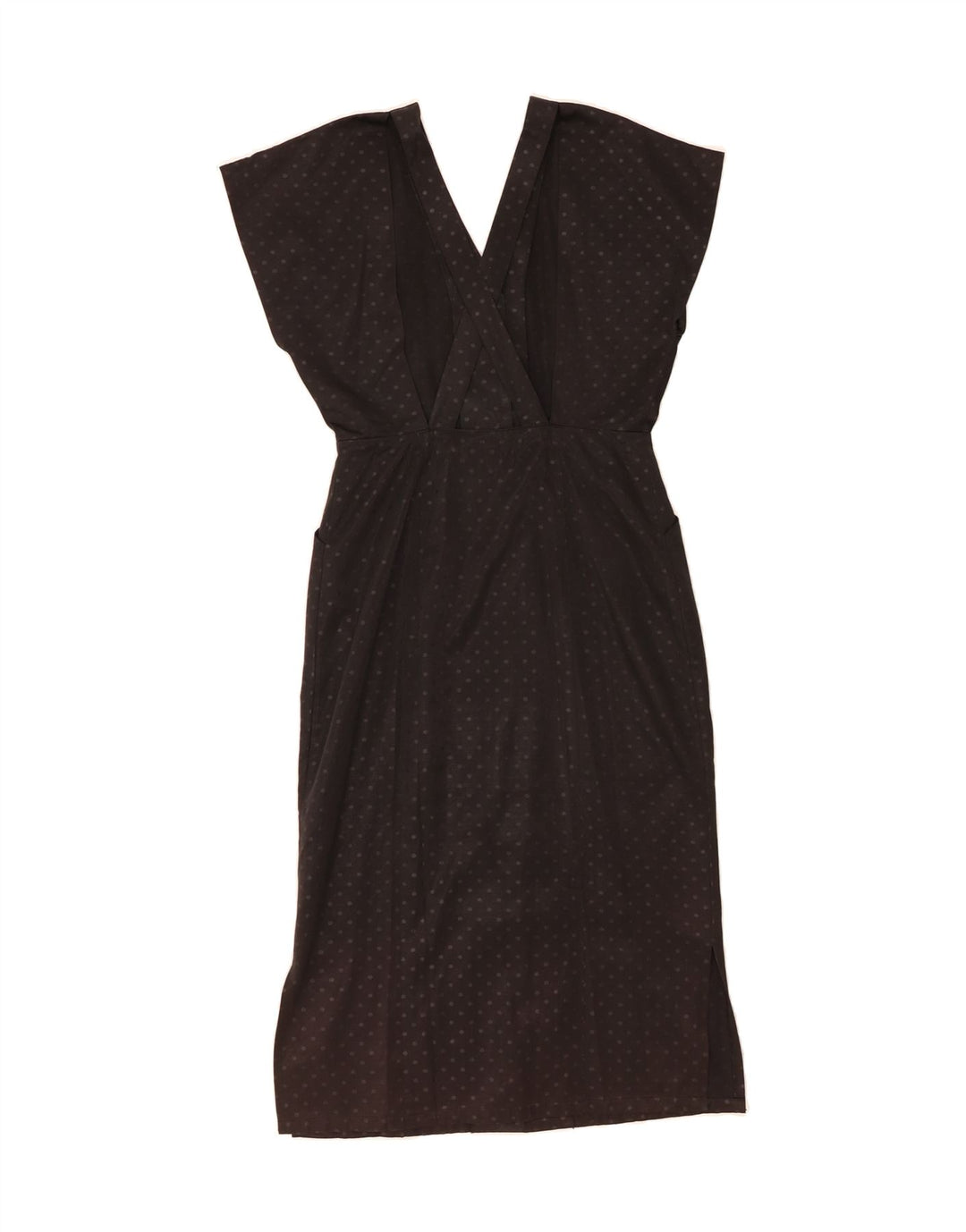 VINTAGE Womens Sheath Dress UK 12 Medium Black Polka Dot Acetate Vintage Vintage and Second-Hand Vintage from Messina Hembry 
