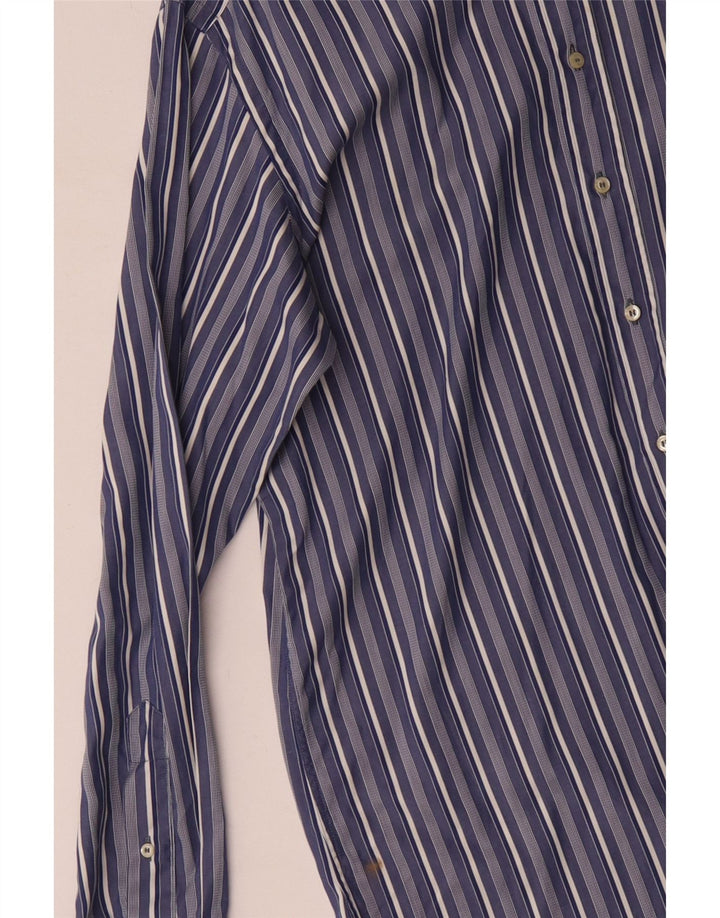 Camicia da uomo Etro taglia 42 in cotone a righe grandi blu