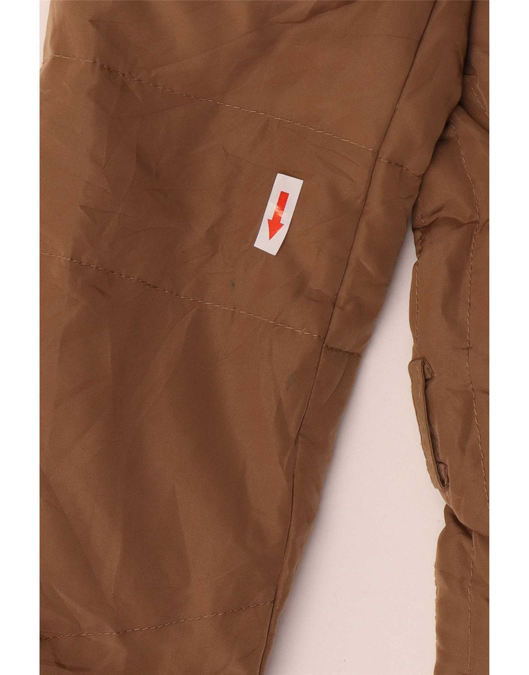 Giacca imbottita con cappuccio da donna Zara UK 14 Poliestere beige medio