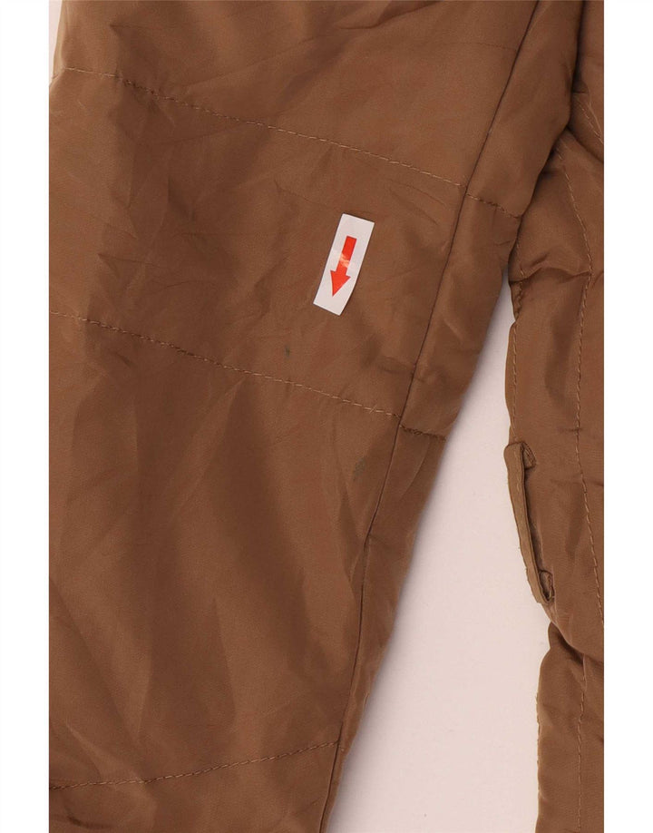 Giacca imbottita con cappuccio da donna Zara UK 14 Poliestere beige medio