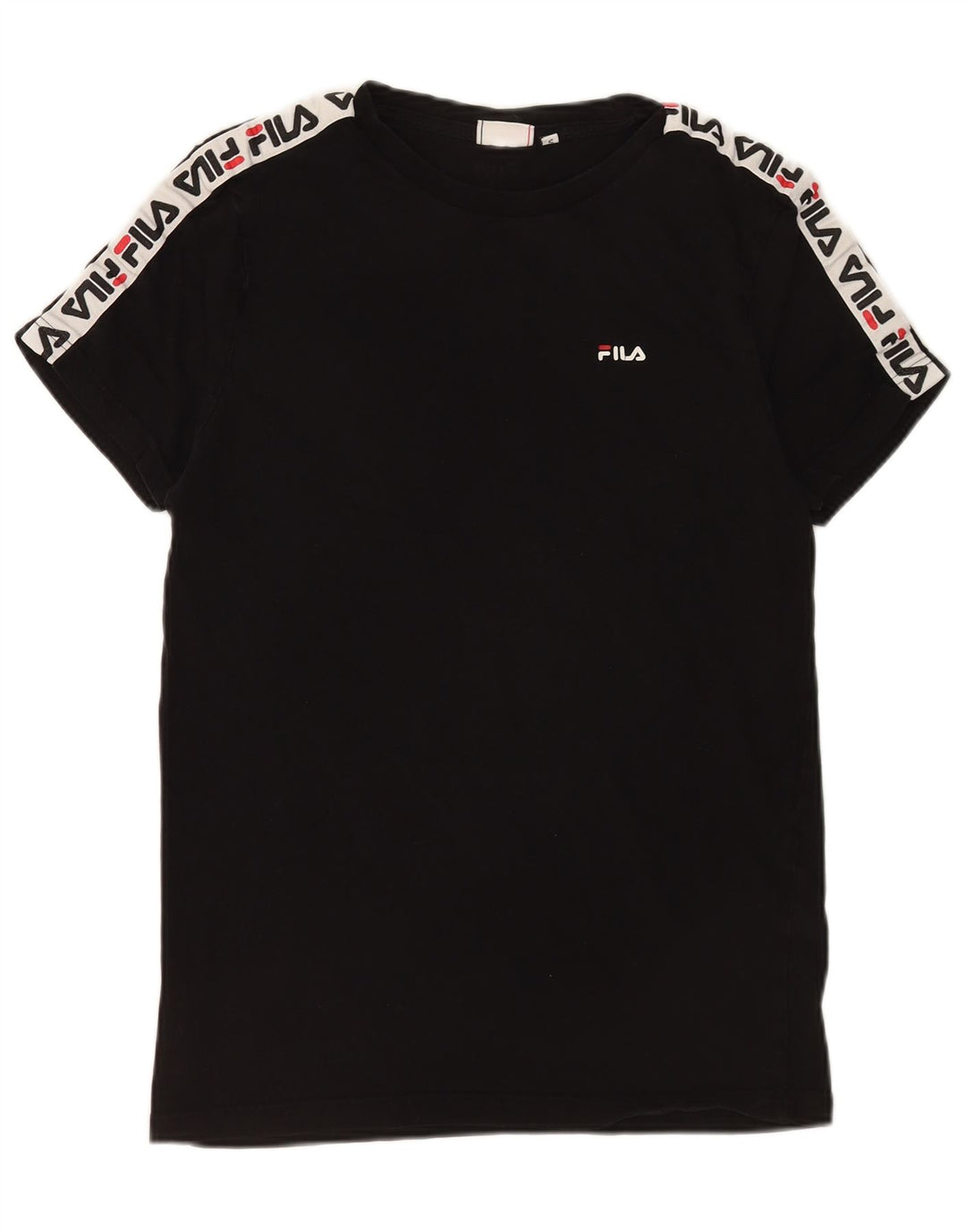 T-shirt grafica da uomo Fila Top Small in cotone nero