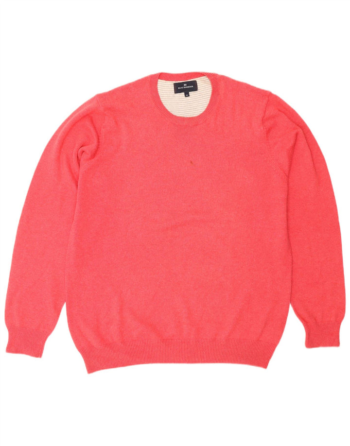Maglione maglione girocollo da uomo Marks & Spencer blu Harbour rosso medio