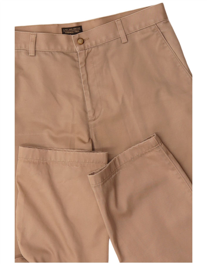 Pantaloni chino dritti da uomo VINTAGE W32 L30 classico in cotone beige