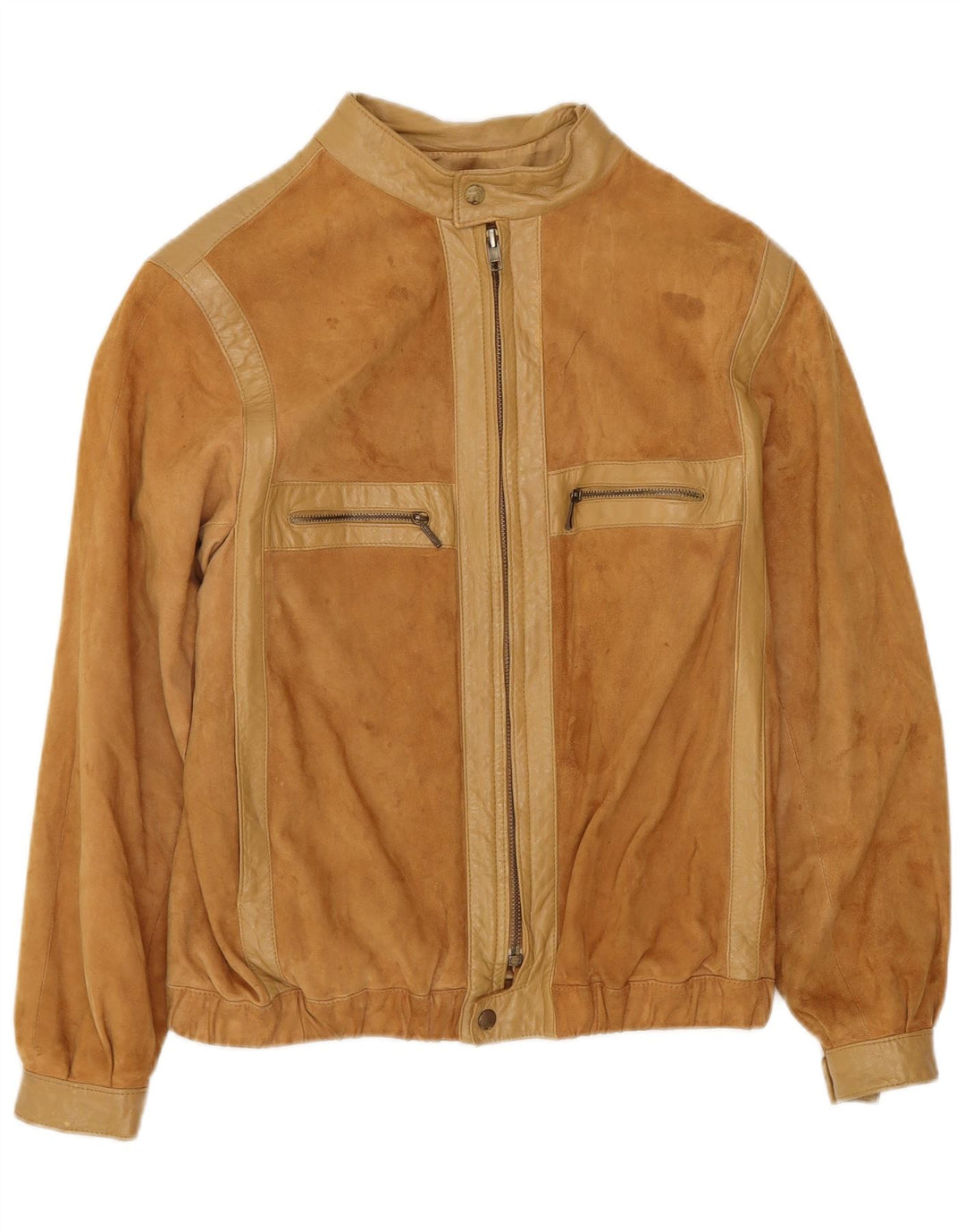 Giacca in pelle scamosciata da donna VINTAGE EU 38 Beige medio