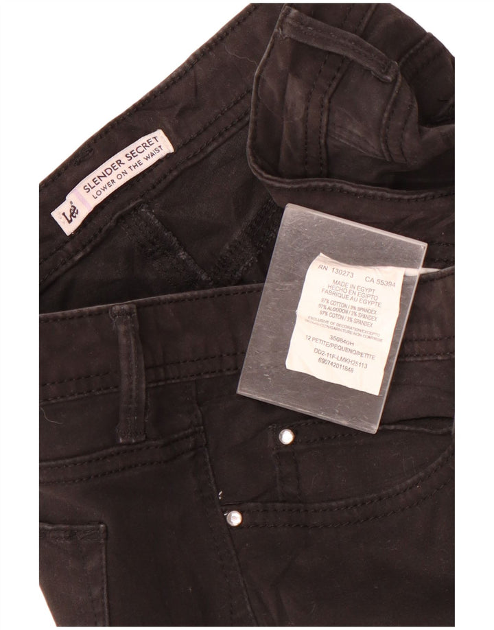 Pantaloni casual Lee Slender Secret da donna US 12 Large W34 L27 Neri