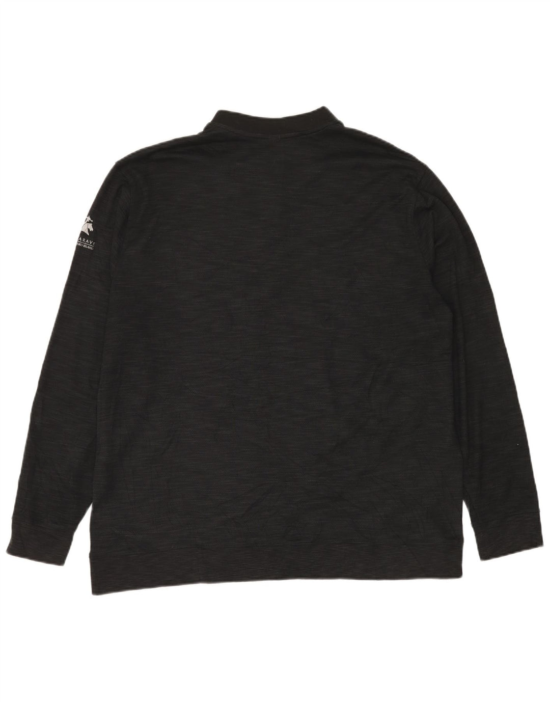 Top della tuta pullover con zip e collo Nike Dri Fit da uomo 2XL nera chiazzata