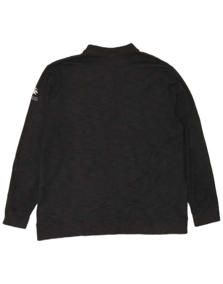 Top della tuta pullover con zip e collo Nike Dri Fit da uomo 2XL nera chiazzata