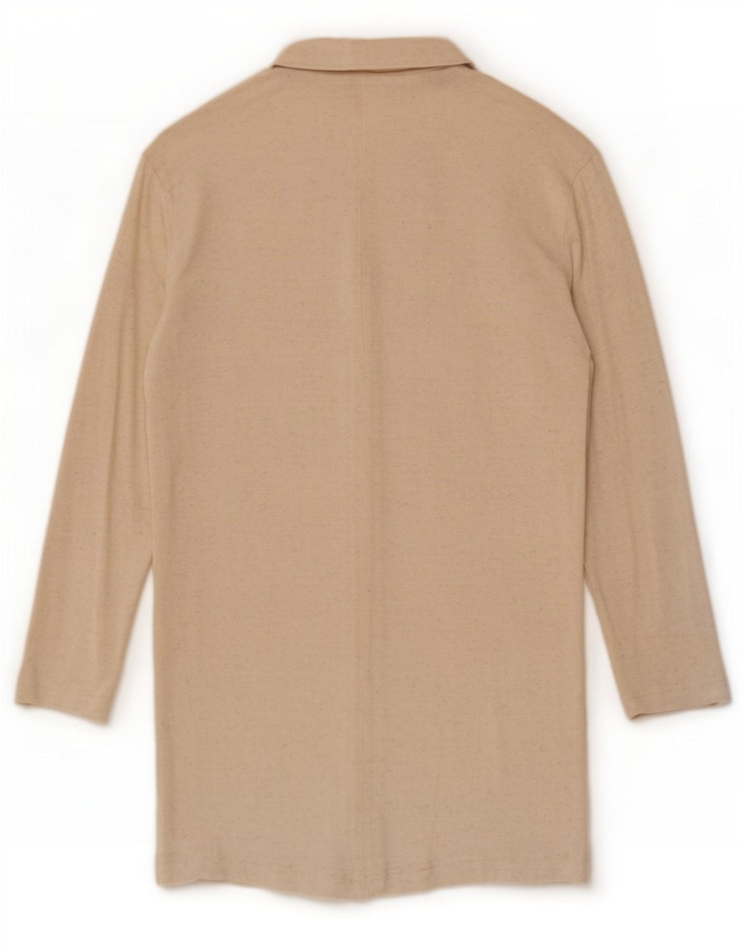 Maglione cardigan lungo da donna Benetton UK 14 Beige medio screziato