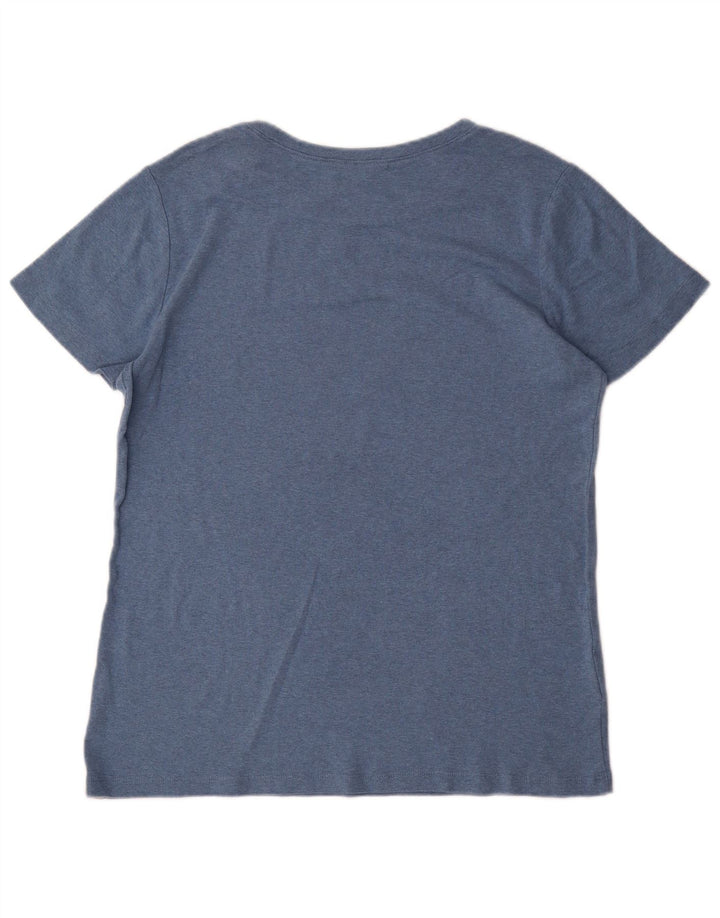 T-shirt da donna EDDIE BAUER UK 18 XL cotone blu
