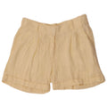 Pantaloncini chino da donna Marks & Spencer UK 12 medi W30 lino giallo