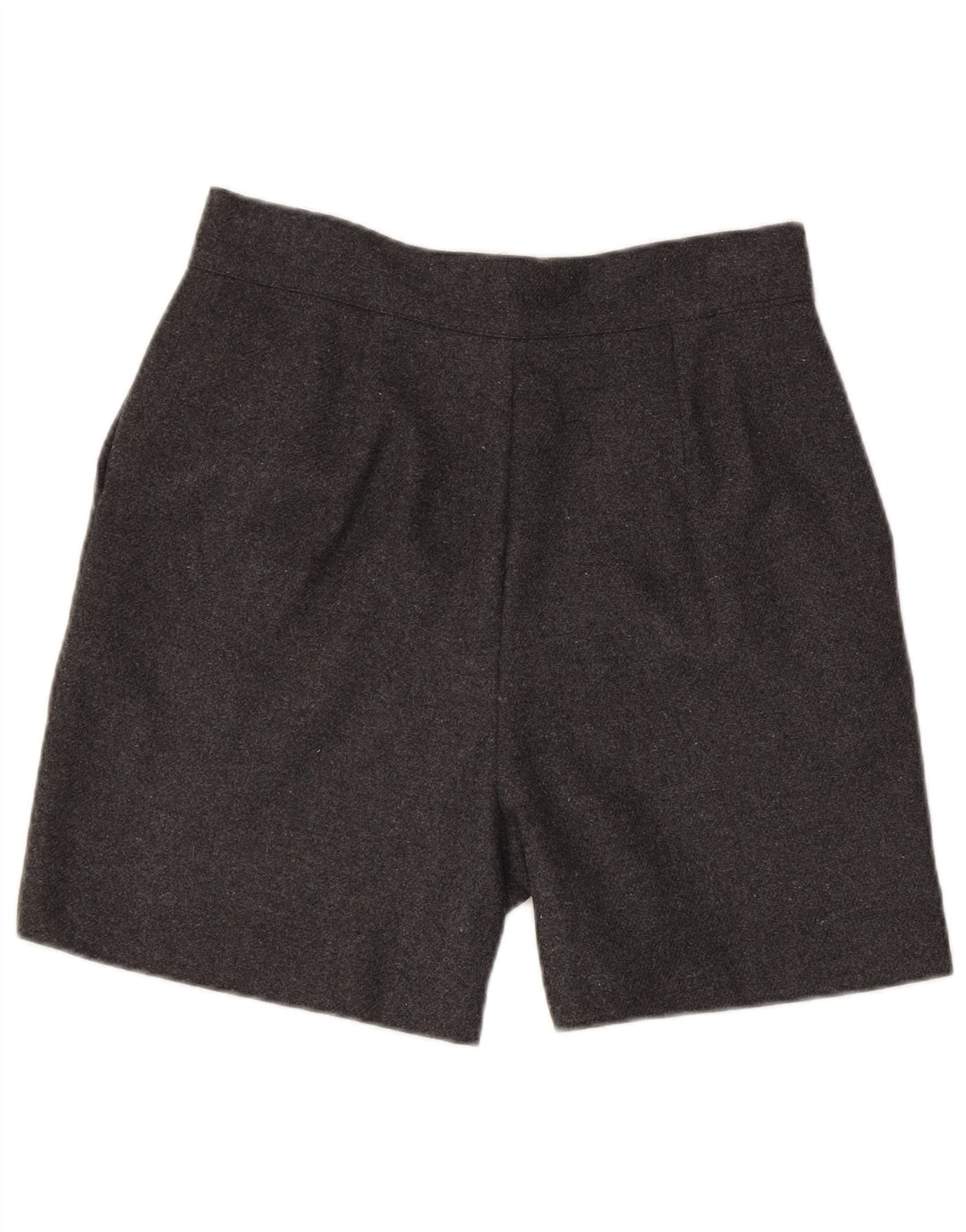 Pantaloncini casual da donna vintage grandi W30 poliestere grigio