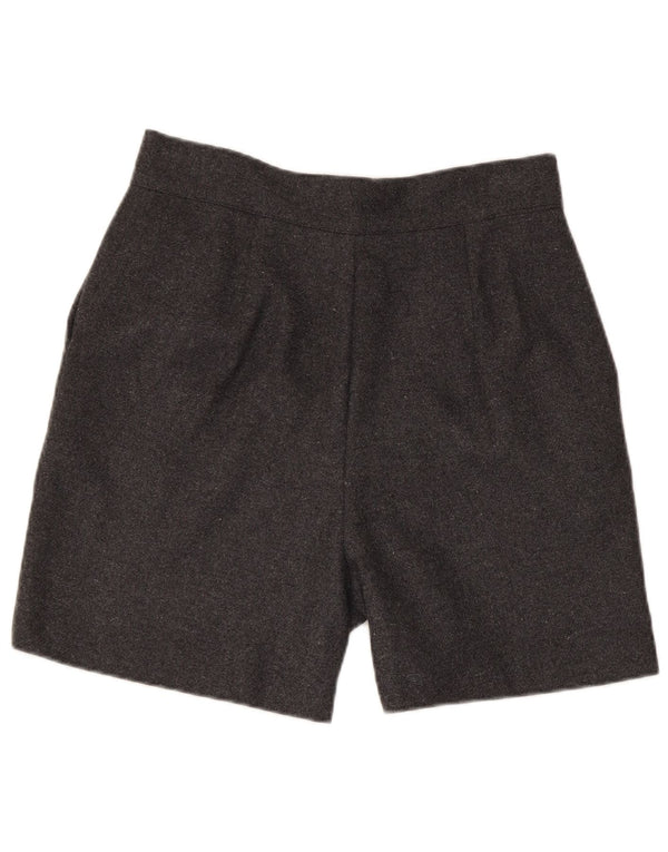 Pantaloncini casual da donna vintage grandi W30 poliestere grigio