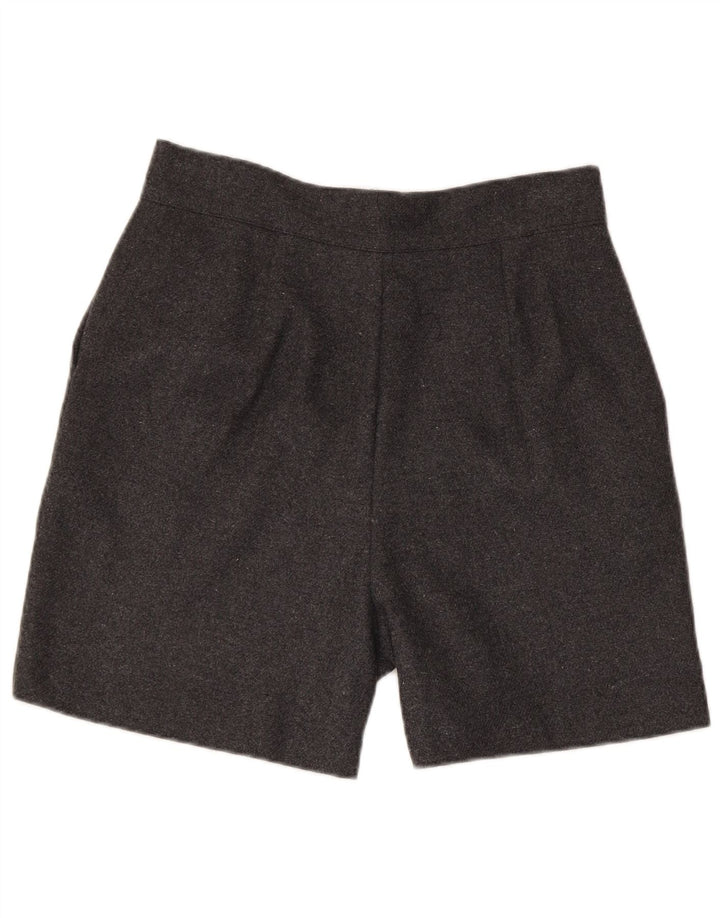Pantaloncini casual da donna vintage grandi W30 poliestere grigio