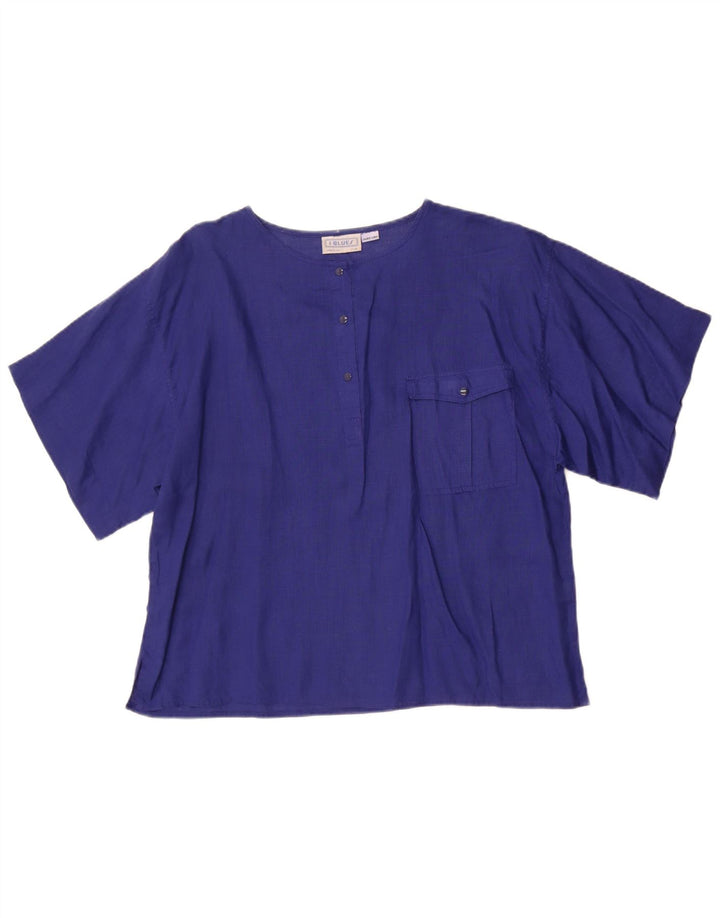 i Blues Camicetta da donna Top IT 48 XL Lino blu