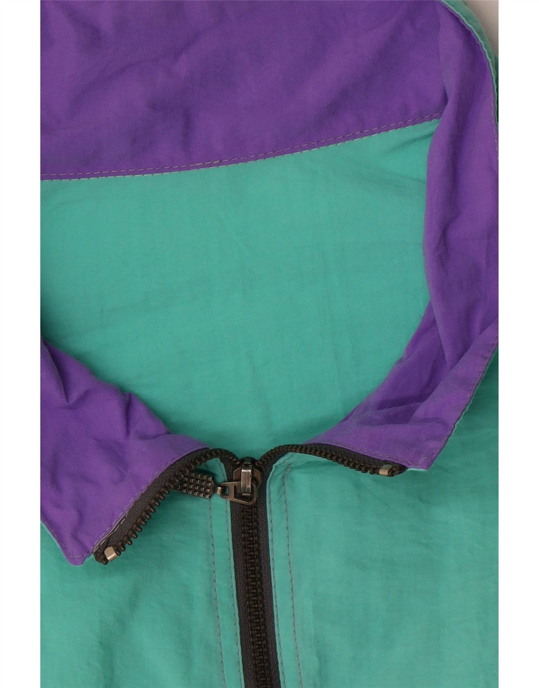 Giacca da ginnastica vintage da uomo XL in poliammide geometrica blu