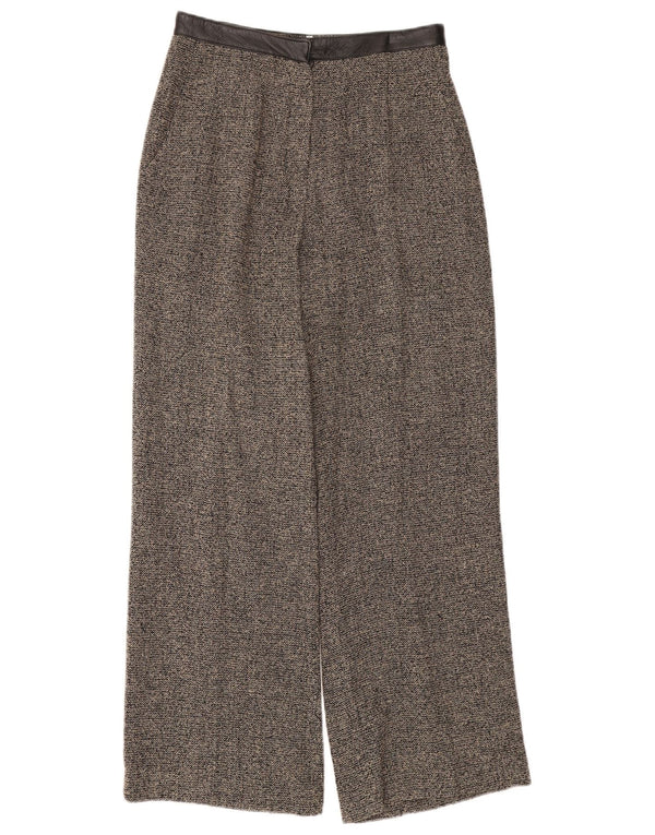 Pantaloni casual a vita alta da donna Michel Ambers UK 12 Medium W28 L29 Grigio