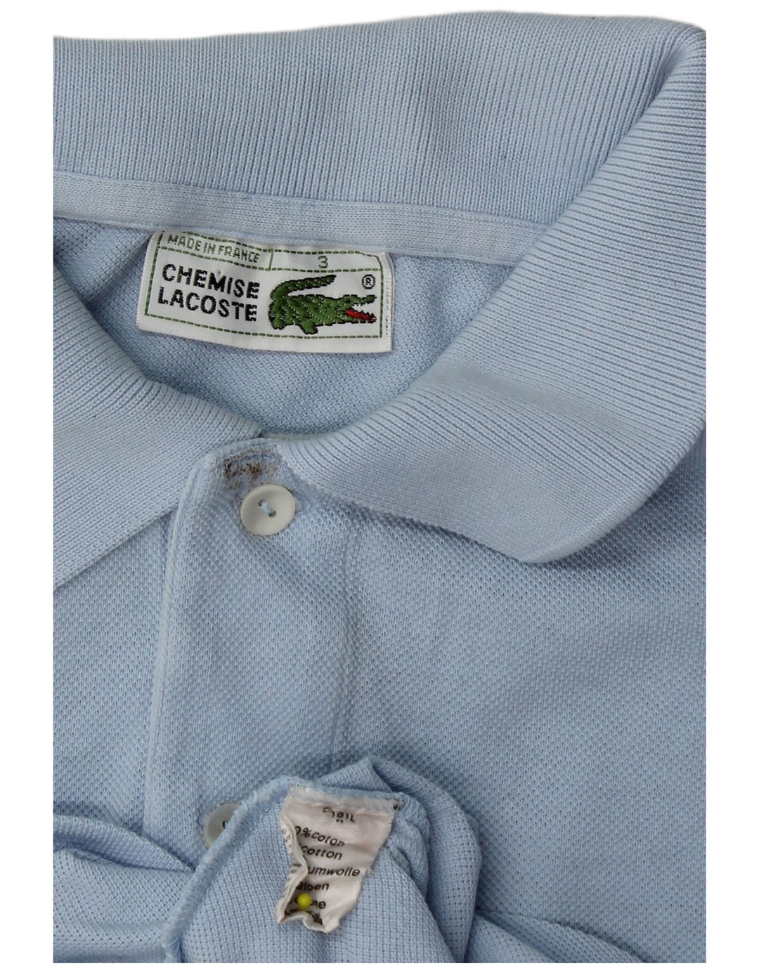 Polo da uomo Lacoste taglia 3 piccola in cotone blu