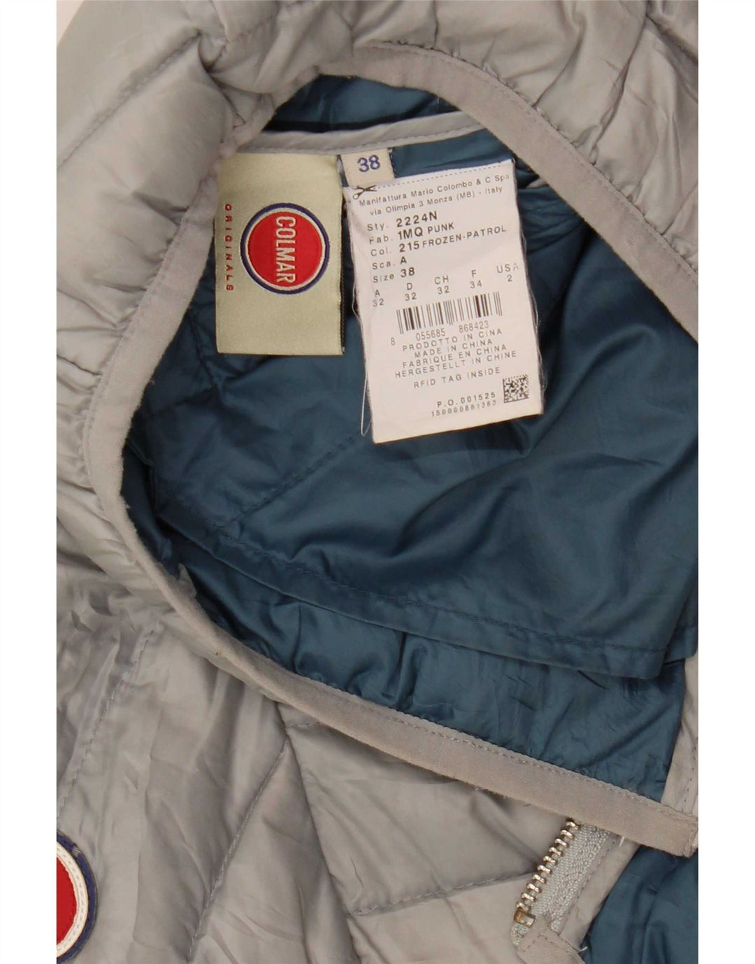 Giacca imbottita con cappuccio Colmar Donna IT 38 2XS Grigio