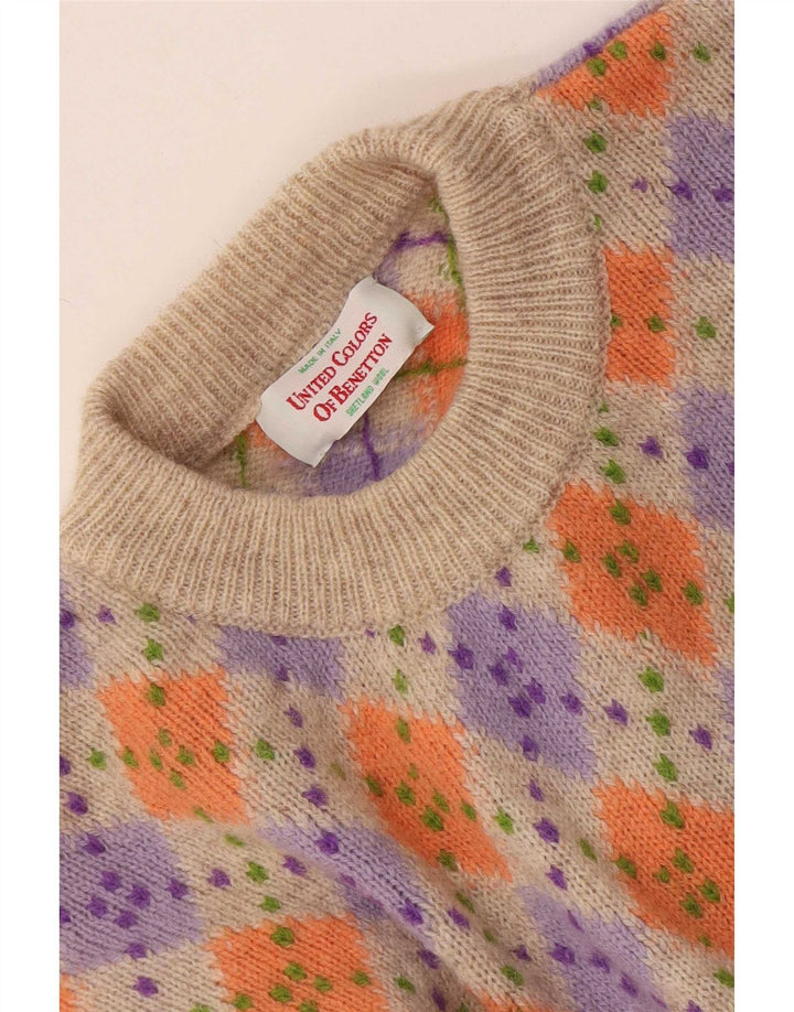 Maglione Maglione Girocollo Uomo Benetton IT 48 Medio Multicolore
