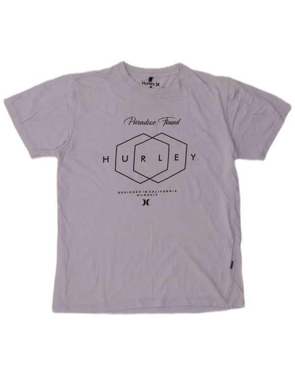 T-shirt grafica da uomo HURLEY Top in cotone blu medio