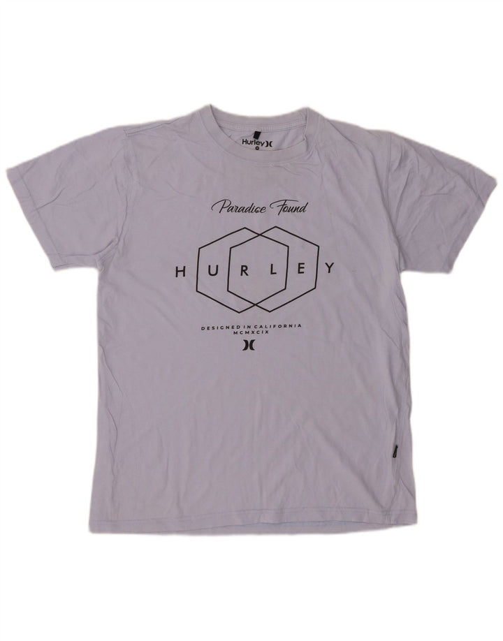 T-shirt grafica da uomo HURLEY Top in cotone blu medio