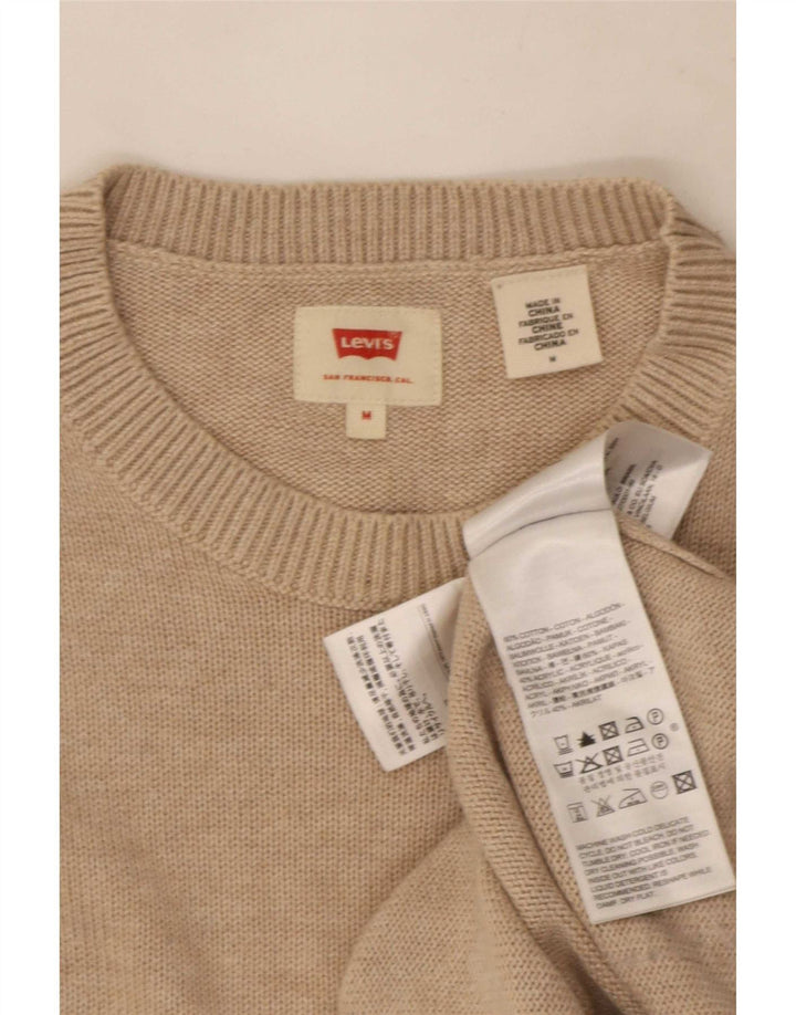 Maglione maglione girocollo da uomo Levi's in cotone beige medio