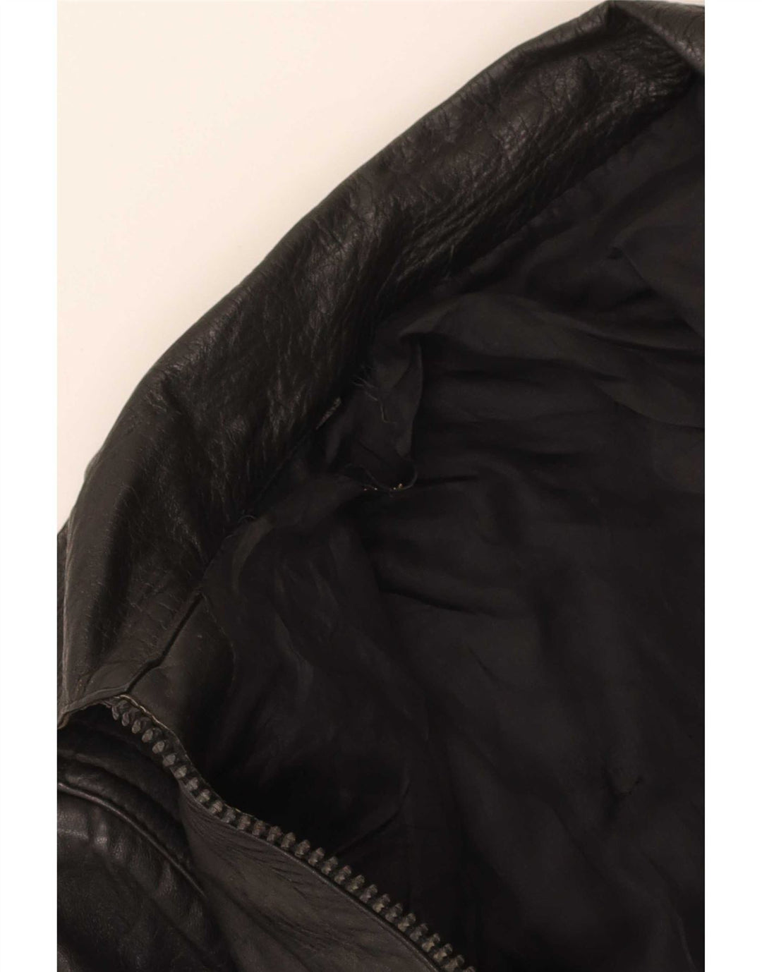 Giacca in pelle vintage da donna UK 8 piccola nera