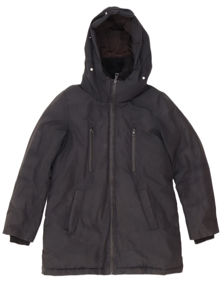 Giacca Parka con cappuccio da donna Zara UK 6 XS poliestere nero