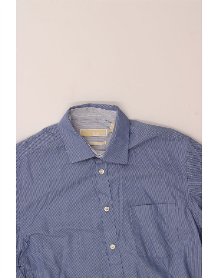 MICHAEL KORS Mens Regular Fit Shirt Size 15 1/2 Medium Blue Pinstripe Vintage Michael Kors and Second-Hand Michael Kors from Messina Hembry 