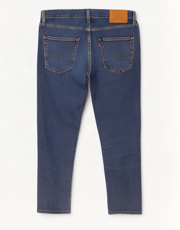 Jeans Levi's Uomo 512 Crop Tapered Slim W33 L26 Cotone Blu