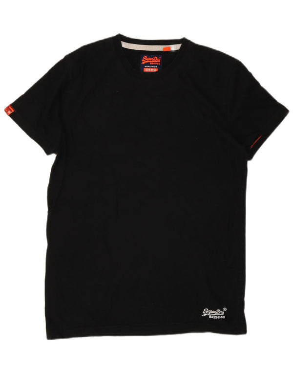 T-shirt da uomo Superdry Top Small in cotone nero