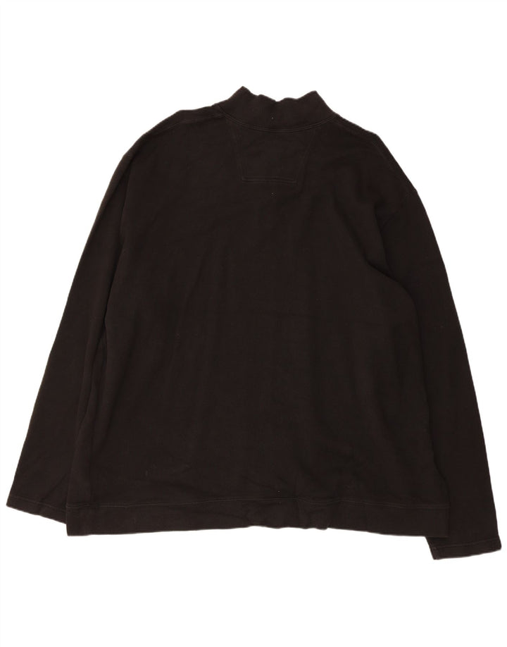 EDDIE BAUER Felpa con collo con zip da uomo Maglione XL Cotone nero