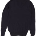 Massimo Dutti Maglione da uomo con scollo a V grande blu navy