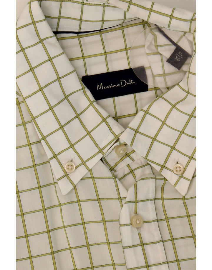 Camicia da uomo Massimo Dutti XL a quadri bianchi