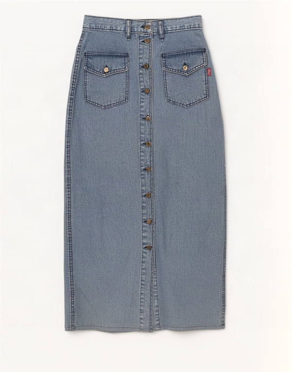 Gonna di jeans vintage da donna W27 piccola blu