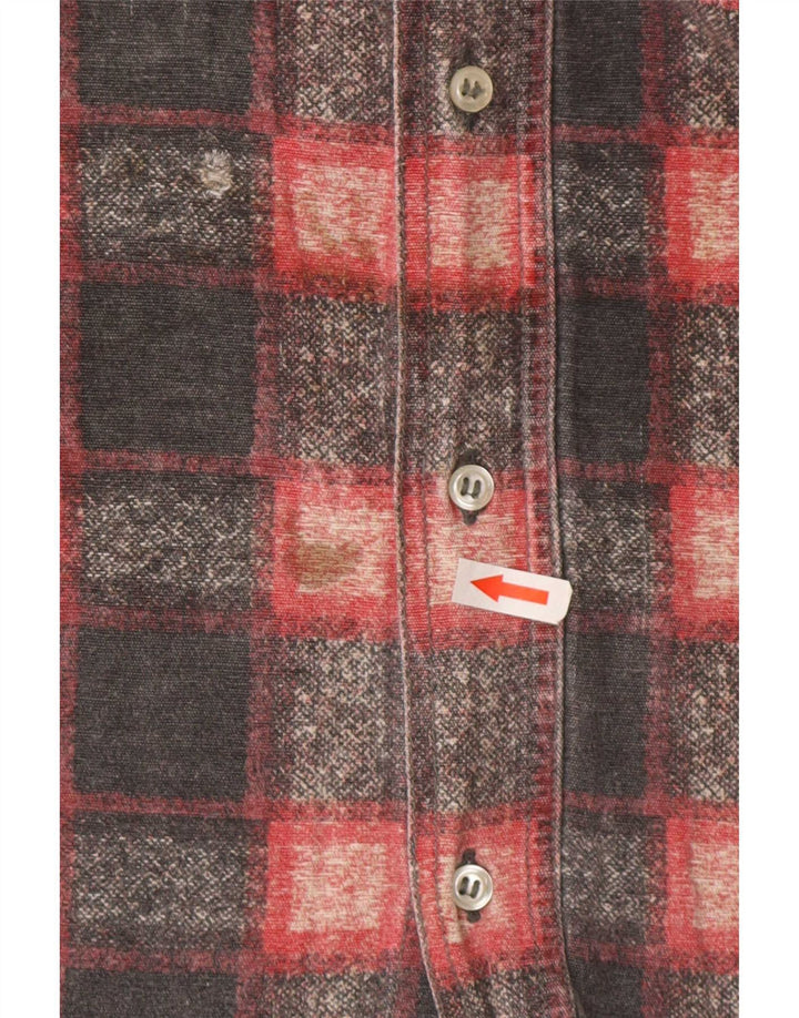 Camicia da uomo in flanella El Charro, cotone a quadri grigi grandi