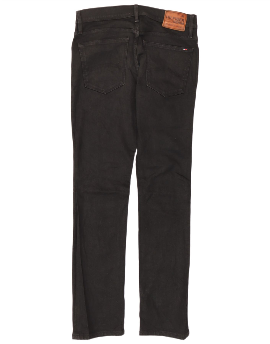 Jeans dritti da uomo Tommy Hilfiger W32 L32 cotone nero