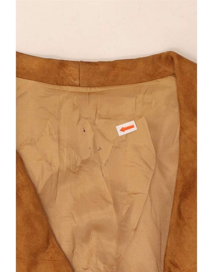 Giacca Donna Camoscio VINTAGE IT 46 Large Pelle Beige