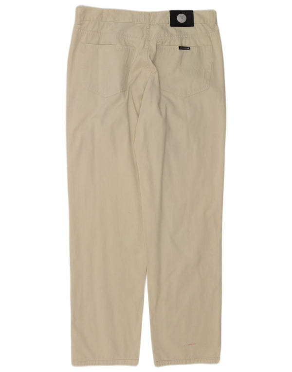 Pantaloni Casual Dritti Uomo Trussardi IT 52 XL W36 L32 Cotone Bianco Sporco