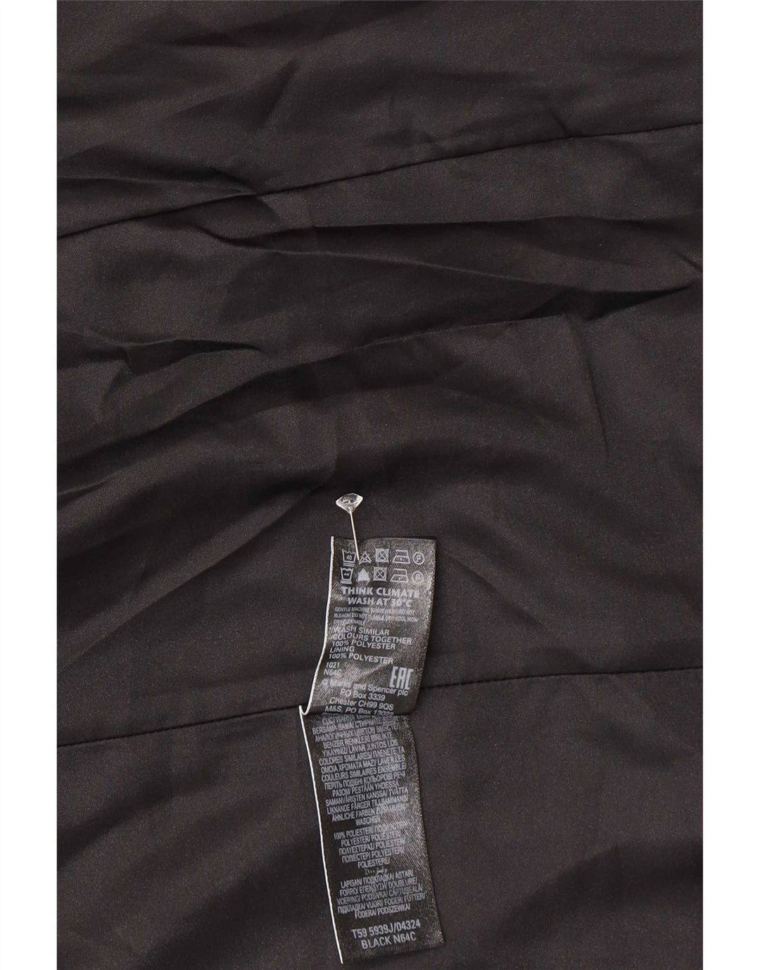 Giacca blazer aperta con maniche a 3/4 Marks & Spencer da donna UK 8 piccola nera