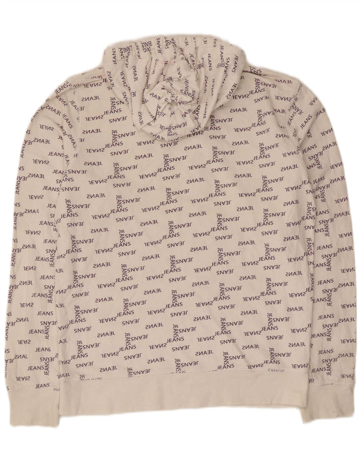 Maglione con cappuccio grafico da uomo Jack & Jones in cotone bianco medio
