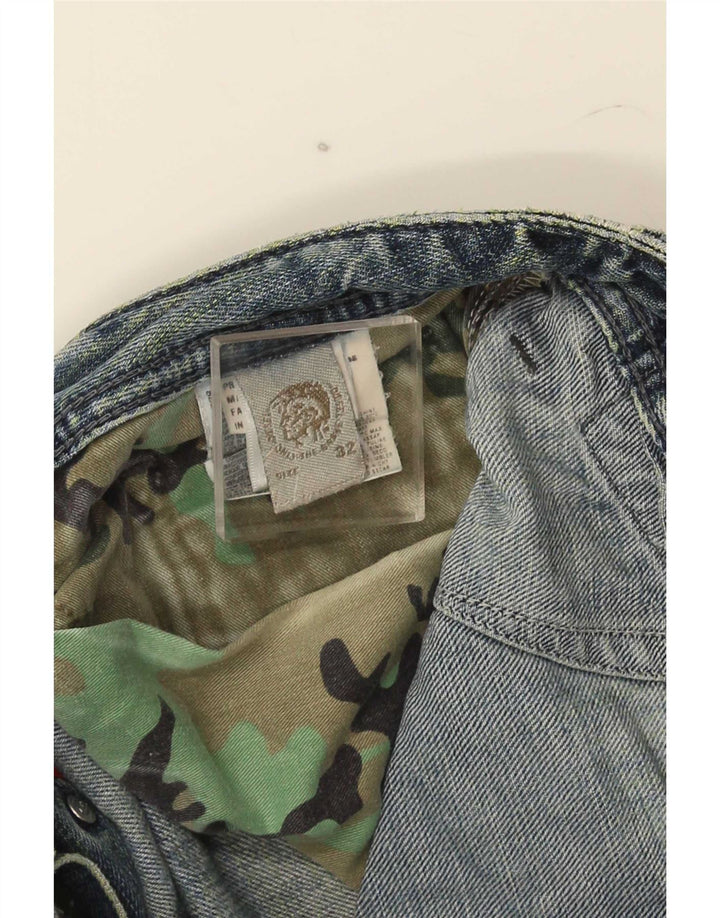 Jeans dritti invecchiati da uomo Diesel W32 L30 in cotone blu