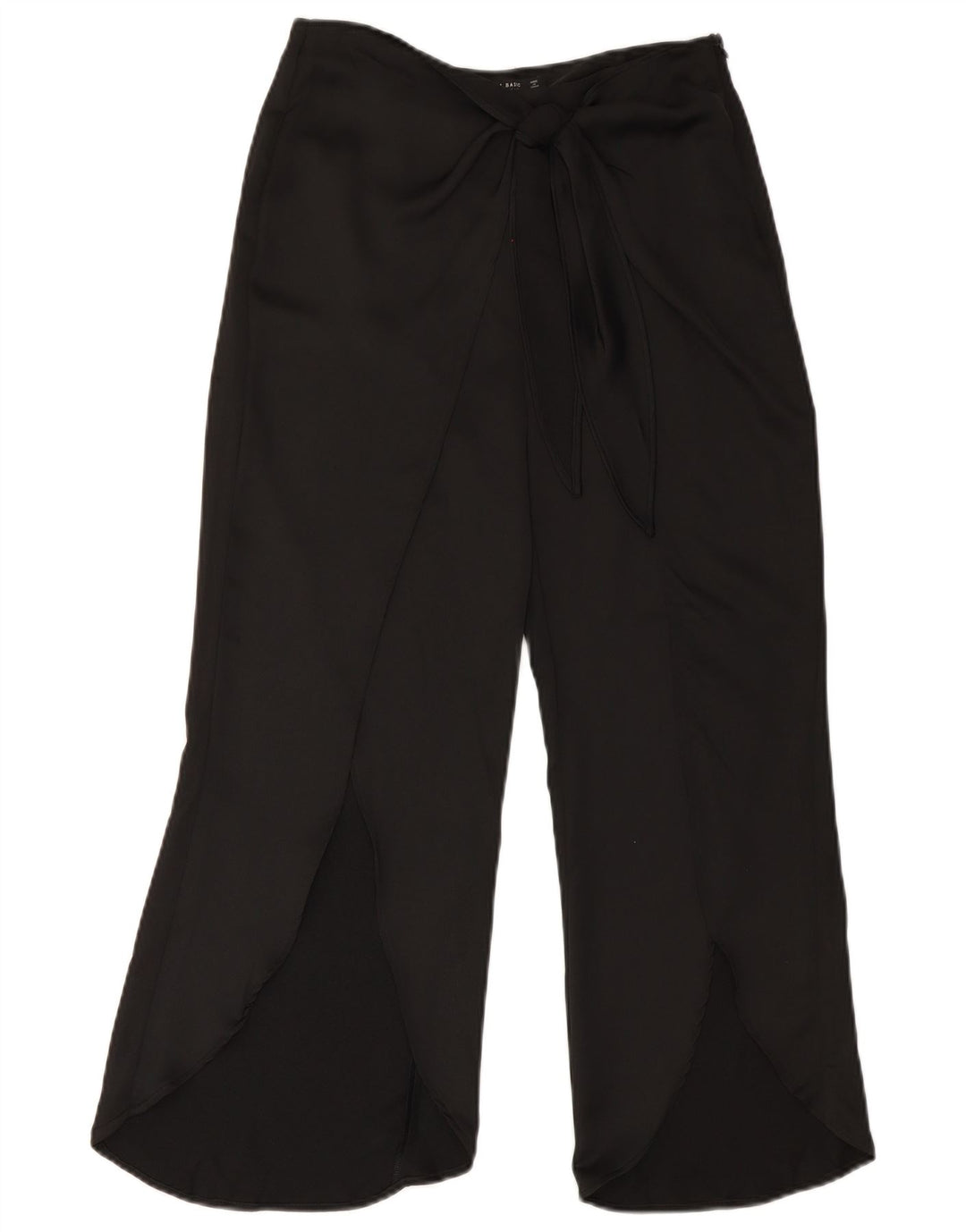 Pantaloni corti da donna Zara a gamba larga piccoli W28 L23 poliestere nero